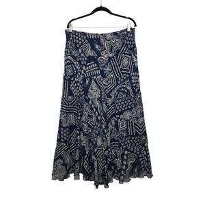 Vintage y2k Hearts Of Palm Maxi Skirt Paisley Fairy Whimsy Fall Autumn 14